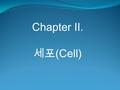 Chapter II. 세포 (Cell). 원자 ⇒ 분자 ⇒ 세포 ⇒ 조직 ⇒ 기관 ⇒ 기관계 ⇒ 다세포 생물 ⇒ 집단 ⇒ 군집 ⇒ 생태계 ⇒ 생물권.
