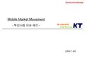 Mobile Market Movement - 무선시장 이슈 제기 - 2008 년 4 월 Strictly Confidential.