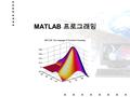 1 MATLAB 프로그래밍. 2 MATLAB MATLAB이란? mathworks 사(http://www.mathworks.com) 개발 수치해석 및 프로그래밍 환경을 제공하는 공학용 툴 특징 행렬 처리 용이 함수와 데이터의 그래프 표현 사용자 인터페이스 생성 및 다른.