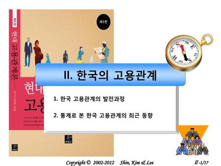 II. 한국의 고용관계 한국 고용관계의 발전과정 통계로 본 한국 고용관계의 최근 동향.
