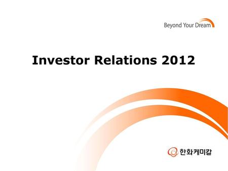 Investor Relations 2012.