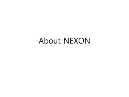 About NEXON.