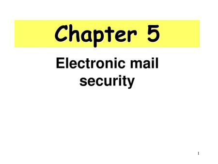 Electronic mail security