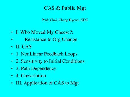 CAS & Public Mgt Prof. Choi, Chang Hyeon, KDU