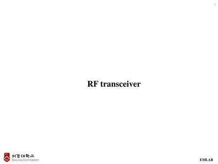 RF transceiver EMLAB.