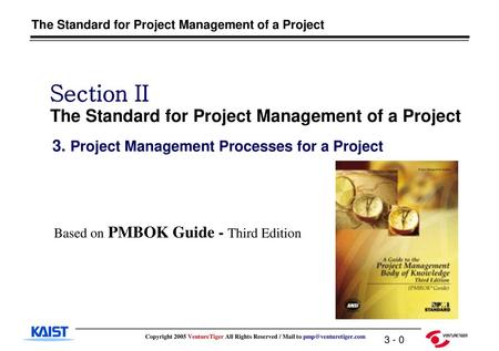 Section II The Standard for Project Management of a Project