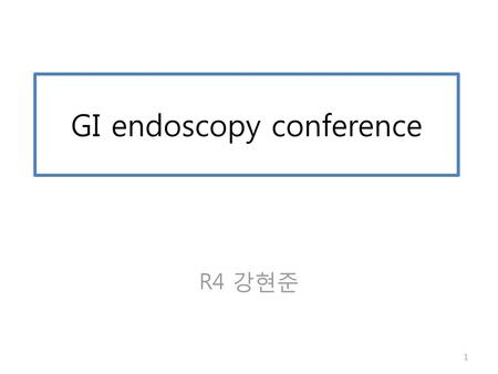 GI endoscopy conference