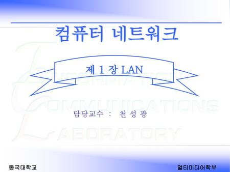 컴퓨터 네트워크 제 1 장 LAN 담당교수 : 천 성 광.