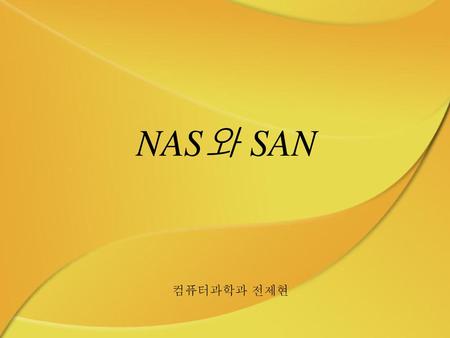 NAS와 SAN 컴퓨터과학과 전제현.