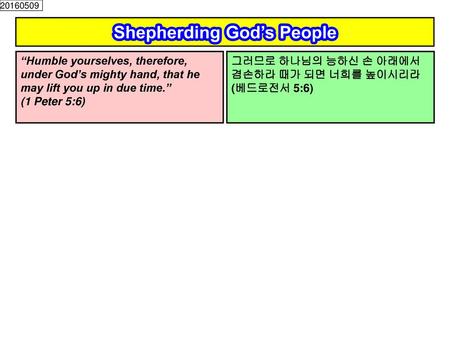 Shepherding God’s People