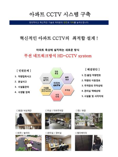 무선 네트워크방식 HD-CCTV system