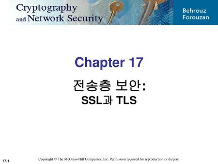 Chapter 17 전송층 보안: SSL과 TLS