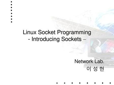 Linux Socket Programming - Introducing Sockets –