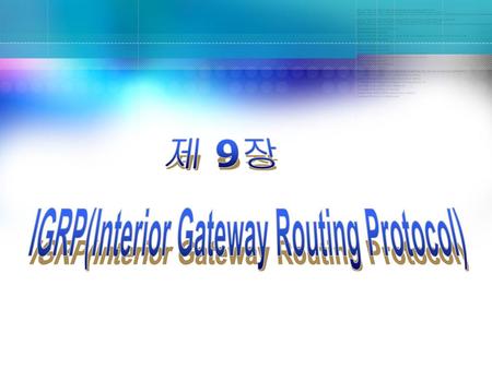 IGRP(Interior Gateway Routing Protocol)