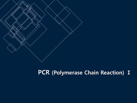 PCR (Polymerase Chain Reaction) Ⅰ