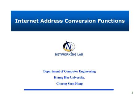 Internet Address Conversion Functions
