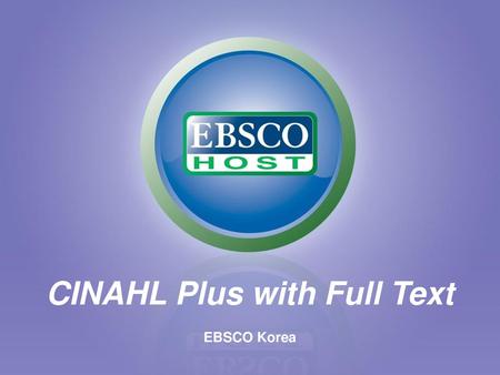 CINAHL Plus with Full Text