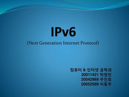 (Next Generation Internet Protocol)