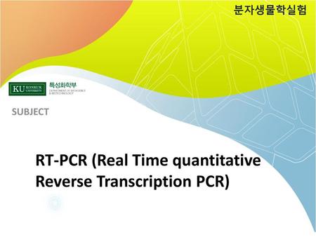 RT-PCR (Real Time quantitative Reverse Transcription PCR)