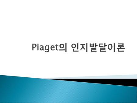 Piaget의 인지발달이론.