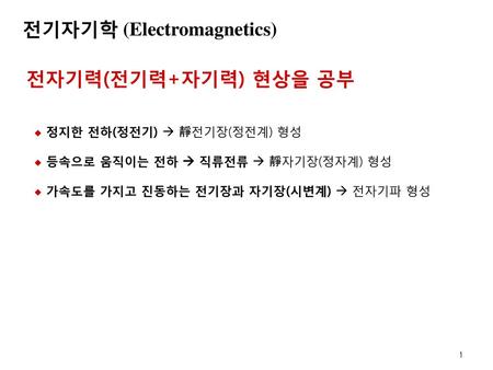 전기자기학 (Electromagnetics)