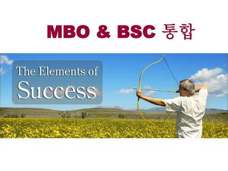 MBO & BSC 통합.