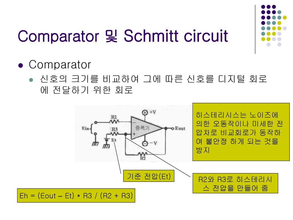 Comparator 및 Schmitt circuit