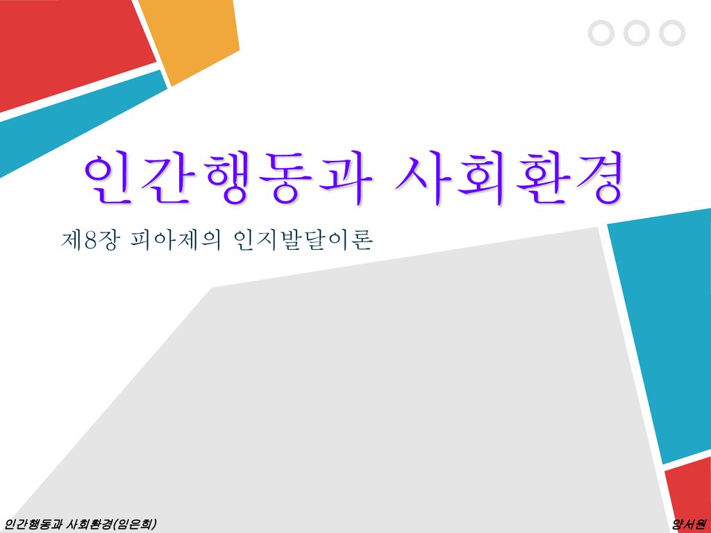 제8장 피아제의 인지발달이론. - Ppt Download