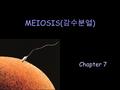 Chapter 7 MEIOSIS( 감수분열 ). Why must organisms reproduce?