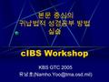 CIBS Workshop KBS GTC 2005 유남호 본문 중심의 귀납법적 성경공부 방법 실습.