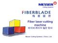 Messer Cutting Systems （ China ） Ltd. Fiber laser cutting machine 파이버 레이저 절단 장비.
