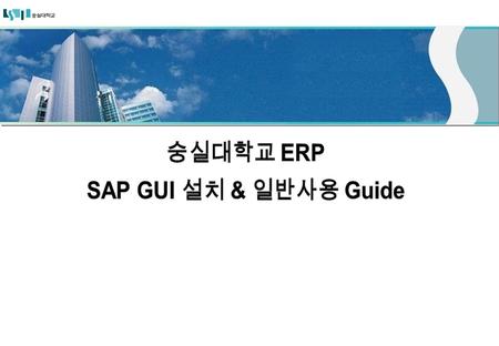 -2 - 목 차 1. SAP SAPGUI 설치 가이드 2. 기본 사용법 (1) 시스템 로그인 (2) SAP 화면구성 (3) Transaction 수행 (4) Session 관리 및 Possible Entries (5) 화면 출력 (6) 로그아웃 3. ERP 설치 시 환경설정.