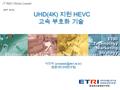 Proprietary ETRI 방송통신융합연구부문 1 UHD(4K) 지원 HEVC 고속 부호화 기술 UHD(4K) 지원 HEVC 고속 부호화 기술 ETRI Technology Marketing Strategy ETRI Technology Marketing Strategy.