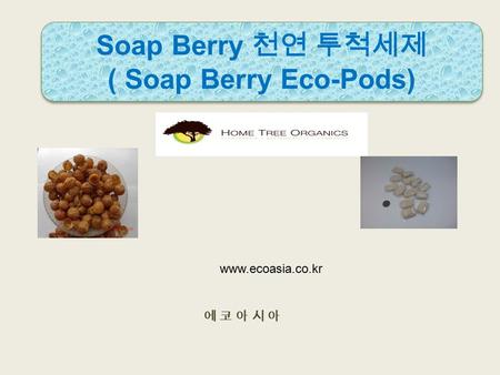 Soap Berry 천연 투척세제 ( Soap Berry Eco-Pods) Soap Berry 천연 투척세제 ( Soap Berry Eco-Pods) www.ecoasia.co.kr 에 코 아 시 아 에 코 아 시 아.