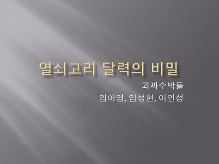 열쇠고리 달력의 비밀 괴짜수박들 임아영, 임성현, 이인성.