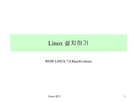 WOW LINUX 7.0 Kkachi release