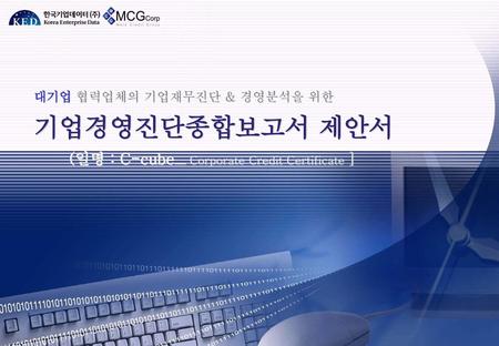 기업경영진단종합보고서 제안서 (일명 : C-cube…… Corporate Credit Certificate ]