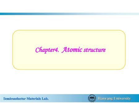 Chapter4. Atomic structure