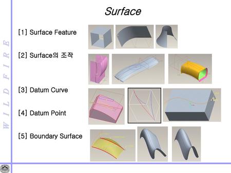 Surface [1] Surface Feature [2] Surface의 조작 [3] Datum Curve