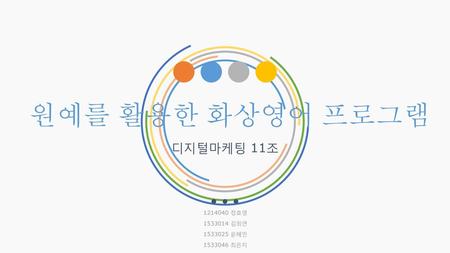 원예를 활용한 화상영어 프로그램 디지털마케팅 11조 정효영 김희연 윤혜민