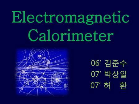 Electromagnetic Calorimeter