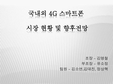조장 – 김명철 부조장 – 유소정 팀원 – 김소연,김대진, 정상혁