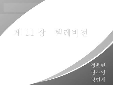 제 11 장 텔레비전 정윤빈 정소영 정현채.