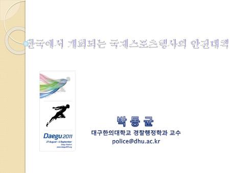 한국에서 개회되는 국제스포츠행사의 안전대책