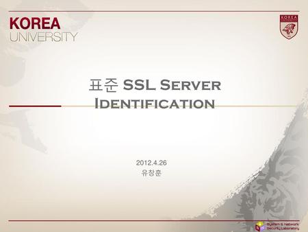 표준 SSL Server Identification