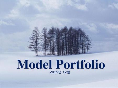 Model Portfolio 2015년 12월.