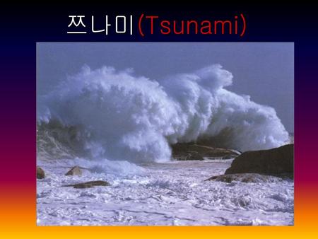 쯔나미(Tsunami).