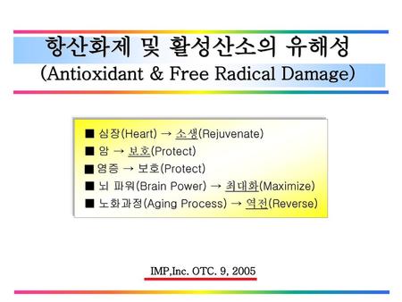 (Antioxidant & Free Radical Damage)