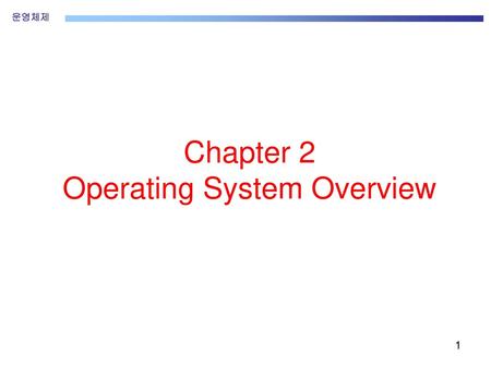 Chapter 2 Operating System Overview