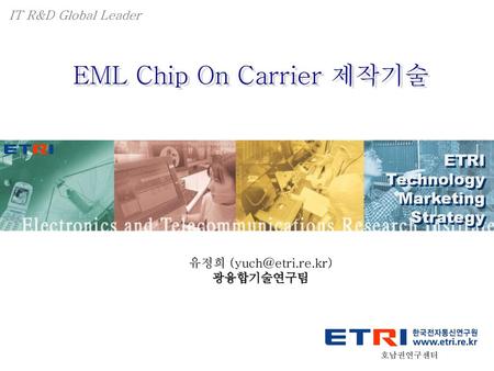 EML Chip On Carrier 제작기술
